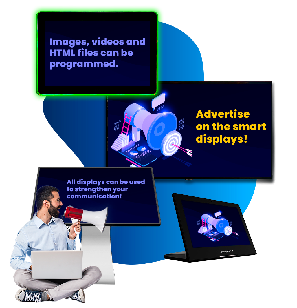 On different digital displays, such as screens, monitors and billboards, digital signage displays communications in the form of multimedia content, such as videos, images, messages and advertisements.